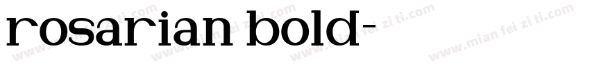 rosarian bold字体转换